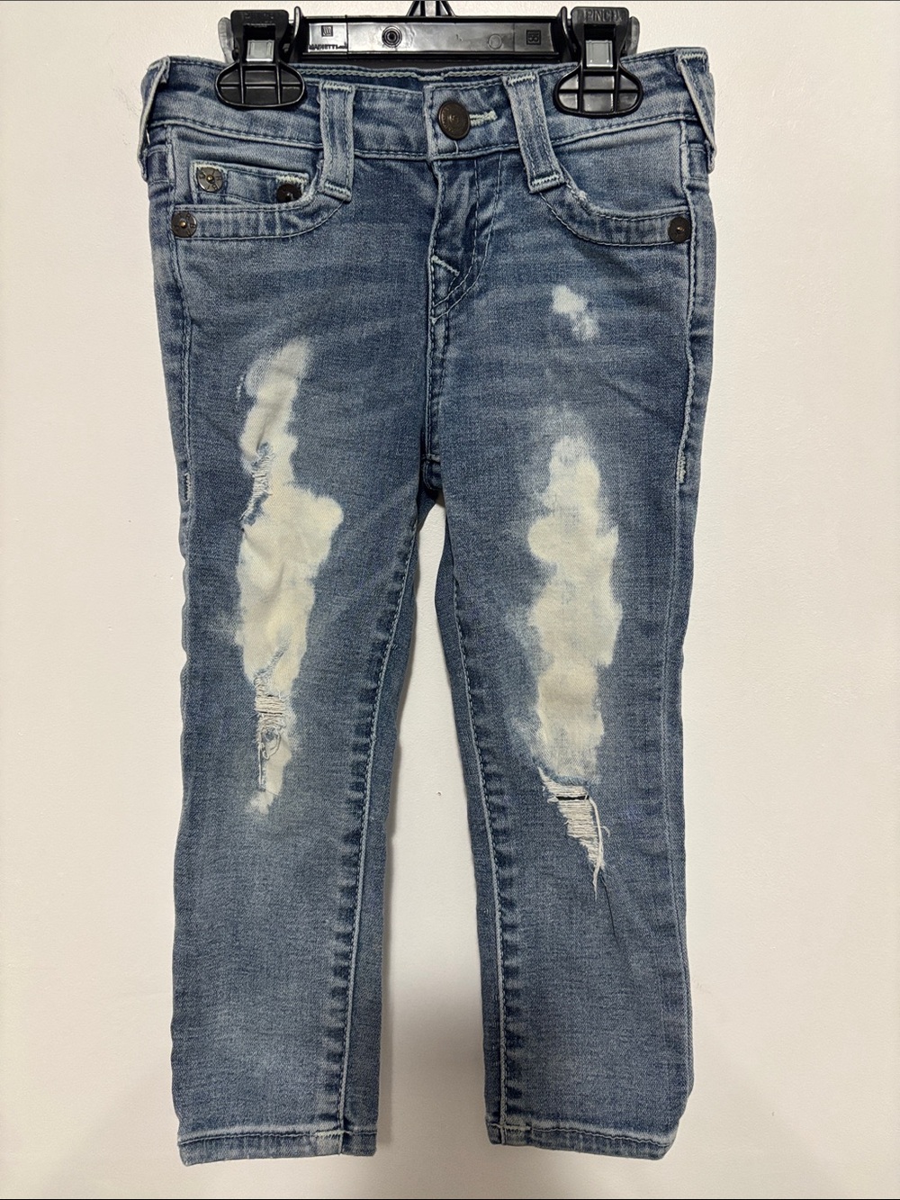 True Religion Toddler Boys Acid Wash Distressed Jeans Size 3T